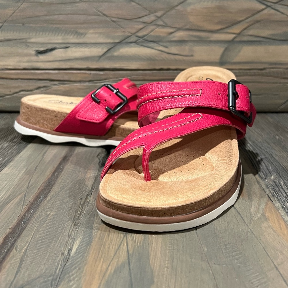 ‼️SOLD‼️200. Clark’s Brynn Madi Womens Buckle Slip On Slide Sandals NWT - Picture 2 of 9